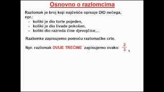 Razlomci  osnove 5 razred [upl. by Hillel]