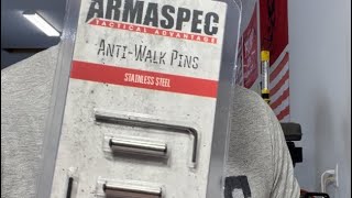 Armaspec AntiWalk Pins for the AR 3 min install and quick review [upl. by Ardyce]