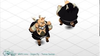 WAKFU MMO  Pig Dragon animations set [upl. by Ellenej]