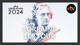 Élections législatives 2024  résultats du 1ᵉʳ tour en Moselle MeurtheetMoselle Meuse et Vosges [upl. by Ahsiekram]