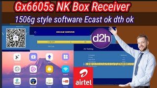 Gx6605sNk Box Receiver New software updates  Dscam options  videocon88 ok [upl. by Jacklyn]