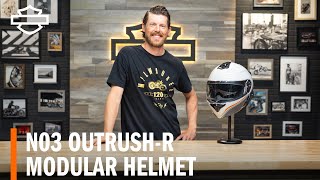 HarleyDavidson N03 OutrushR Modular Motorcycle Helmet Dark PlatinumWhiskey Neat Overview [upl. by Ivad]