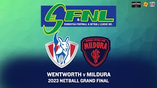 2023 Sunraysia FNL Netball Grand Final Wentworth v Mildura [upl. by Nwahsd]