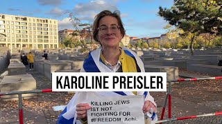 22102023 Berlin ProIsraelDemo Karoline Preisler FDP Mit IsraelFahne vor HolocaustMahnmal [upl. by Theadora876]