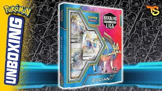 UNBOXING Baralho Batalha de Liga do Zacian V MELHOR DECK DO MERCADO [upl. by Idnahc547]