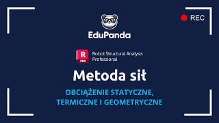 DEMO Metoda sił Sprawdzenie w Robocie Obciążenie statyczne termiczne i geometryczne [upl. by Ymorej]