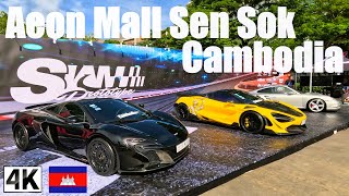 🛍4K 🇰🇭 Aeon Mall Sen Sok amp Cambodia Auto Show 2023  Aeon 2 Walking Tour  Sen Sok City Phnom Penh [upl. by Lita]