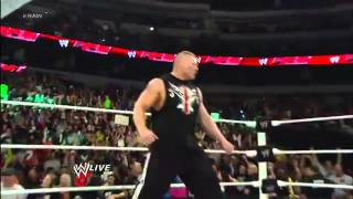 WWE  Triple H Returns And Fights With Brock Lesnar RAW 25th February 2013 [upl. by Annovaj]