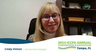 Join ICCFA Membership Manager Cindy Hinton at the 2024 ICCFA Annual Convention amp Exposition [upl. by Ayom]