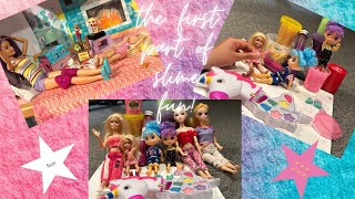 Wooo hooo Slime fun Barbie ChelseaAnnea and Elsea are going one a adventure firstpart🥰 [upl. by Lerak]