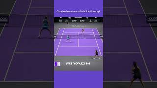 WTA Finals 2024 Doubles R1 ChanKudermetova vs DolehideKrawczyk 3 wta tennis highlights [upl. by Akimak]