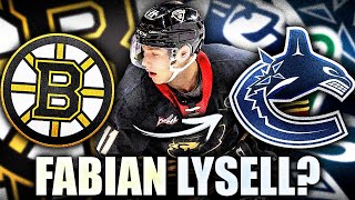 Canucks WANT FABIAN LYSELL From Bruins Price For JT Miller Conor Garland NHL Trade Rumours amp News [upl. by Aikemal]