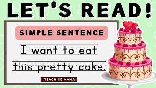 Lets Read  Practice Reading Simple Sentences  Kinder and Grade 1  Teaching Mama [upl. by Leonteen662]