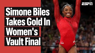 Simone Biles takes gold in the womens vault 🥇 [upl. by Bernetta395]