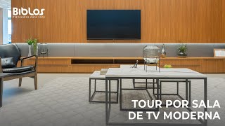 Tour por Sala de TV Moderna por Biblos Planejados [upl. by Hogarth]