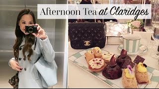 London Vlog Afternoon Tea at Claridges amp a Harrods Sale Haul [upl. by Aivek]