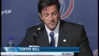 Retraite de Patrice Brisebois son allocution [upl. by Cornwell]