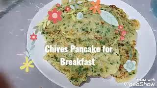 Chives Pancake good for Breakfast [upl. by Annoerb]