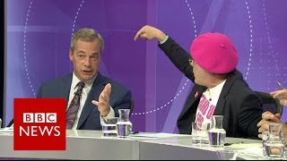 Eddie Izzard vs Nigel Farage on immigration  BBC News [upl. by Eldwin]