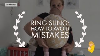 Ring Sling front carry How to avoid mistakes [upl. by Carrie96]