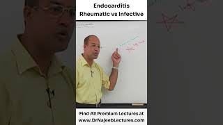 Rheumatic vs infective endocarditis shortvideo youtubeshorts drnajeeb drnajeeblectures [upl. by Akerdal]