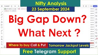 Bank Nifty Tomorrow Prediction 23 September 2024 Calls Options Put Call Buy Level Bank Nifty Options [upl. by Annawik]