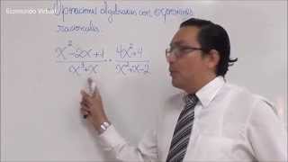 Operaciones con expresiones algebraicas fraccionarias [upl. by Yonit]