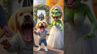 Cute puppy fell in love ♥️ but😓😨 ai dog aidog frog puppy cartoon aiart funny story [upl. by Derf820]