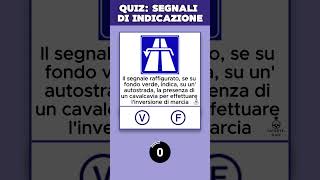 Quiz patente B Argomento Segnali Di Indicazione [upl. by Eglantine]