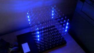 LED cube multiplexing demo [upl. by Noisla]