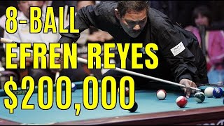 Magical EFREN REYES vs MIKE SIGEL 200000 8BALL [upl. by Winifred]