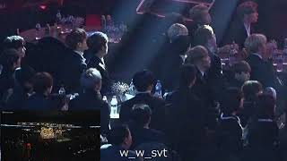 170119 SMA Seventeen BTS Gfriend reaction to Mamamoo You are the best  Decalcomanie [upl. by Atiuqam]