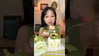 Matcha avocado Desserts p2 icecream Snow Meiniang Egg tarts mukbang [upl. by Rycca]