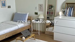 aesthetic and cozy room makeover🪞✨  pinterest style inspired [upl. by Matthus]