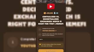 CENTRALIZED VS DECENTRALIZED EXCHANGES WHICH IS RIGHT FOR YOU  MEMEFI CODE NEW [upl. by Bridgid29]