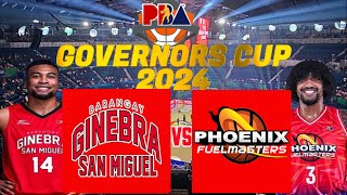 PBA LIVE 🔴PHOENIX FUEL MASTER VS BARANGAY GINEBRA  PBA GOVERNORS CUP 2024  LIVE SCOREBOARD [upl. by Attennek]