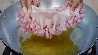 Deep Fried Chitlins Recipe  How to Clean and Cook Chitterlings  Eating Chitlins So Delicious [upl. by Euqimod783]