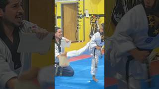 Saanvi Black Belt Board breaking practice taekwondo shorts blackbelt breaking [upl. by Trillby]