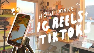 how i make aesthetic instagram reels amp tiktoks as an artist filming editing monetization [upl. by Jadd]