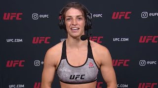 UFC Vegas 11 Mackenzie Dern Interview after First Round Armbar [upl. by Uda]