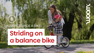 Learn to ride a bike part 8 of 16  Striding on a balance bike [upl. by Idonna799]