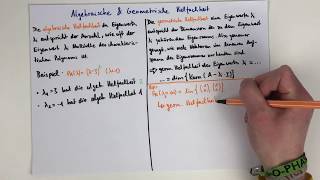 Algebraische amp Geometrische Vielfachheit  Höhere Mathematik [upl. by Arrol]