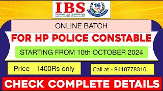 HP Police Constable Online Batch 1 [upl. by Kelcie]