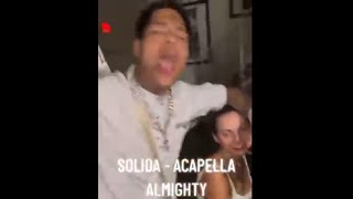 Almighty canta Sólida acapella con Su Novia tocando el piano [upl. by Spieler996]