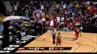 112309Cully Paynes Full court Buzzer Beater shot Texas vs Iowa [upl. by Aneeg415]