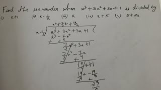 Find the remainder when x33x23x1 is divided by  all parts [upl. by Ad471]