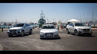 BMW X6 vs Mercedes GLE Coupe vs Audi Q7 [upl. by Assiruam]