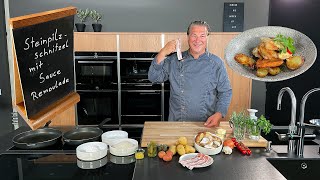 Steinpilzschnitzel mit Sauce Remoulade  Das schnelle Gericht [upl. by Xenos569]