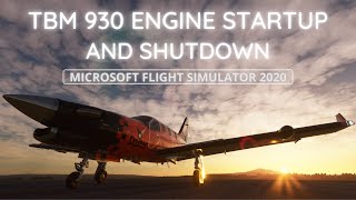 GARMIN G3000 TBM 930 ENGINE STARTUP AND SHUTDOWN  FULL TUTORIAL MSFS2020 [upl. by Nessah]