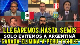 PERIODISTAS MEXICANOS ANTIARGENTINA dicen que CANADA ELIMINARA a PERU y CHILE y ANALIZAN a MEXICO [upl. by Glynnis681]